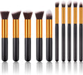 10-Piece Makeup Brush Set - Professional Powder, Foundation, Eyeshadow & Concealer Brushes