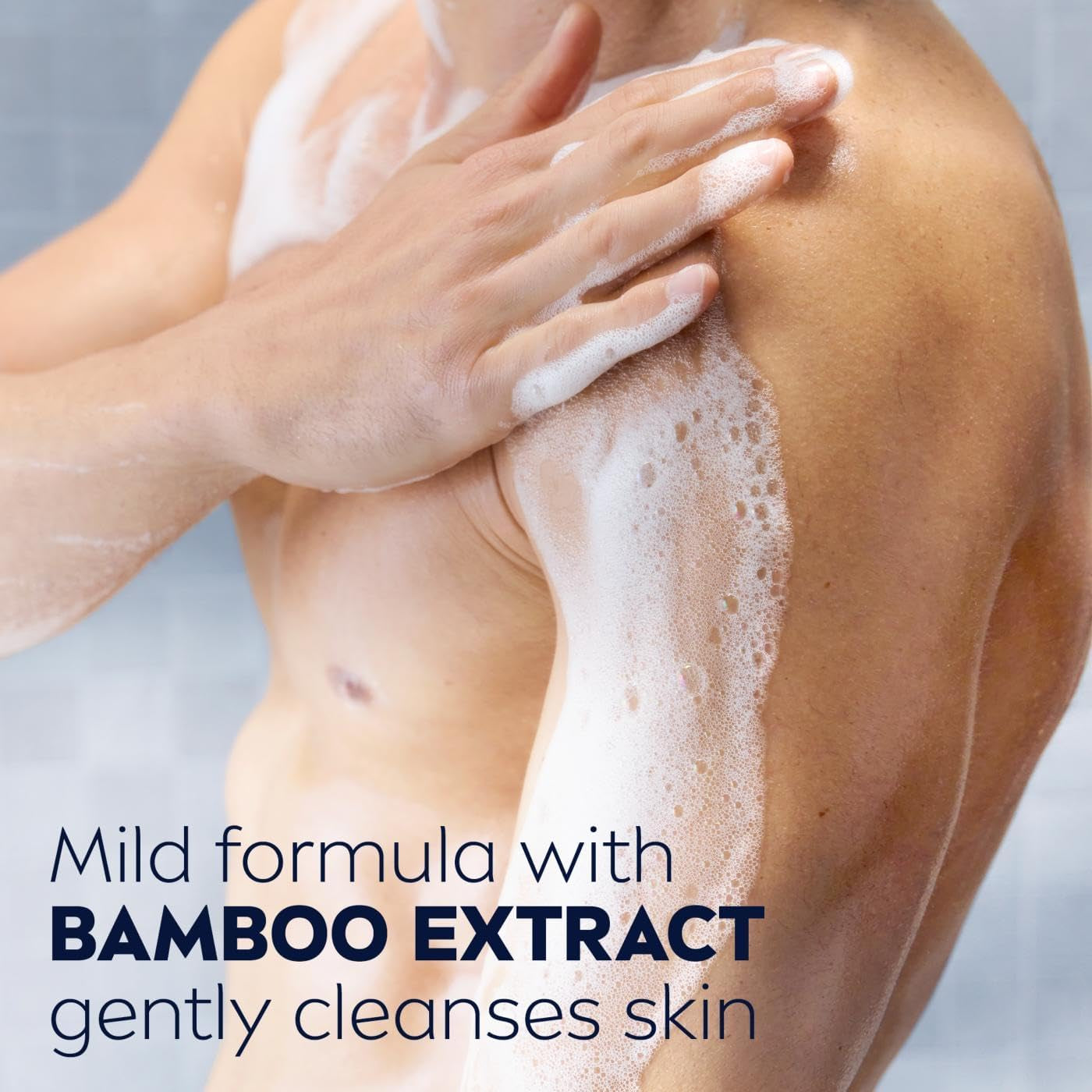 MEN Sensitive Shower Gel and Body Wash 500Ml | with Bamboo Extract | 3 in 1: for Body, Face and Hair | for Sensitive Skin Types | Long Lasting Freshness | Biodegradable Formula