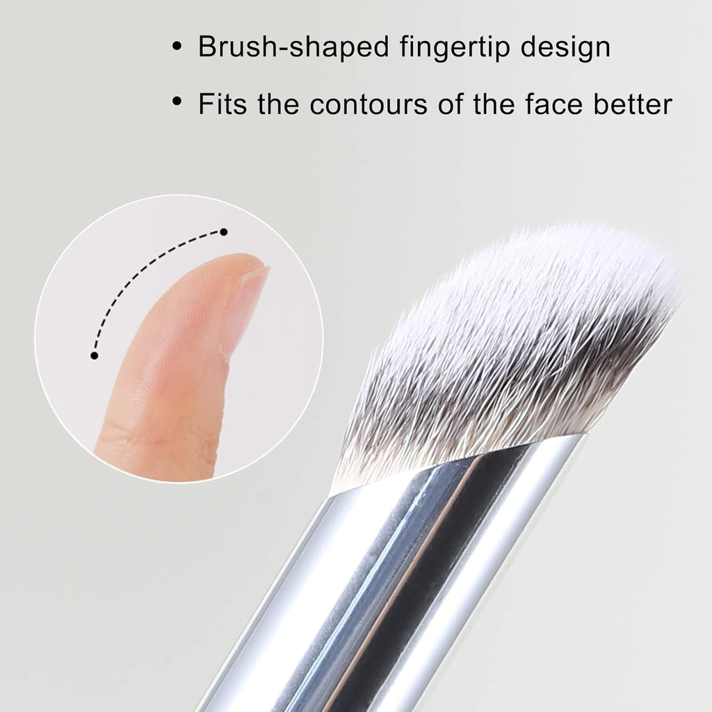 Angled Concealer Makeup Brush under Eye, Slanted Oval Top Nose Contour Brush, Professional Contour Concealer Brush for Blending Liquid, Cream or Flawless Powder Cosmetics